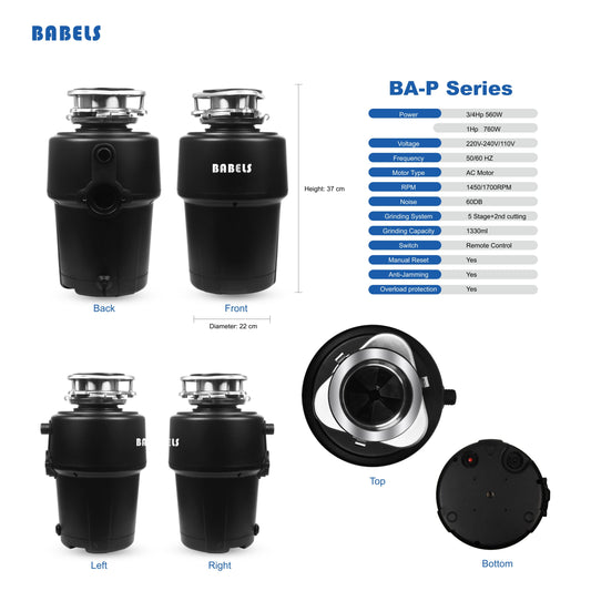 BA-P Series AC Motor Waste Disposal