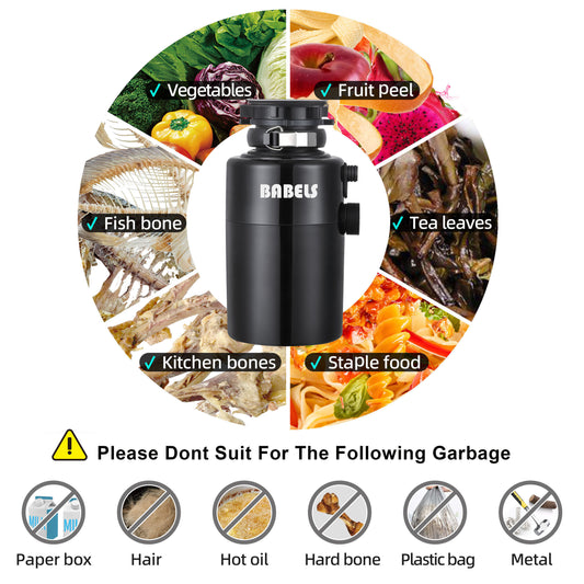 1/2HP Home Use Standard Food Waste Disposal BD-S38