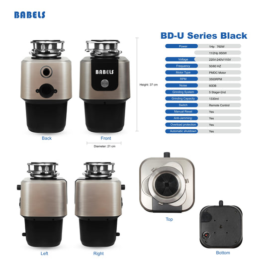 1HP Strong Power DC Motor Garbage Disposal