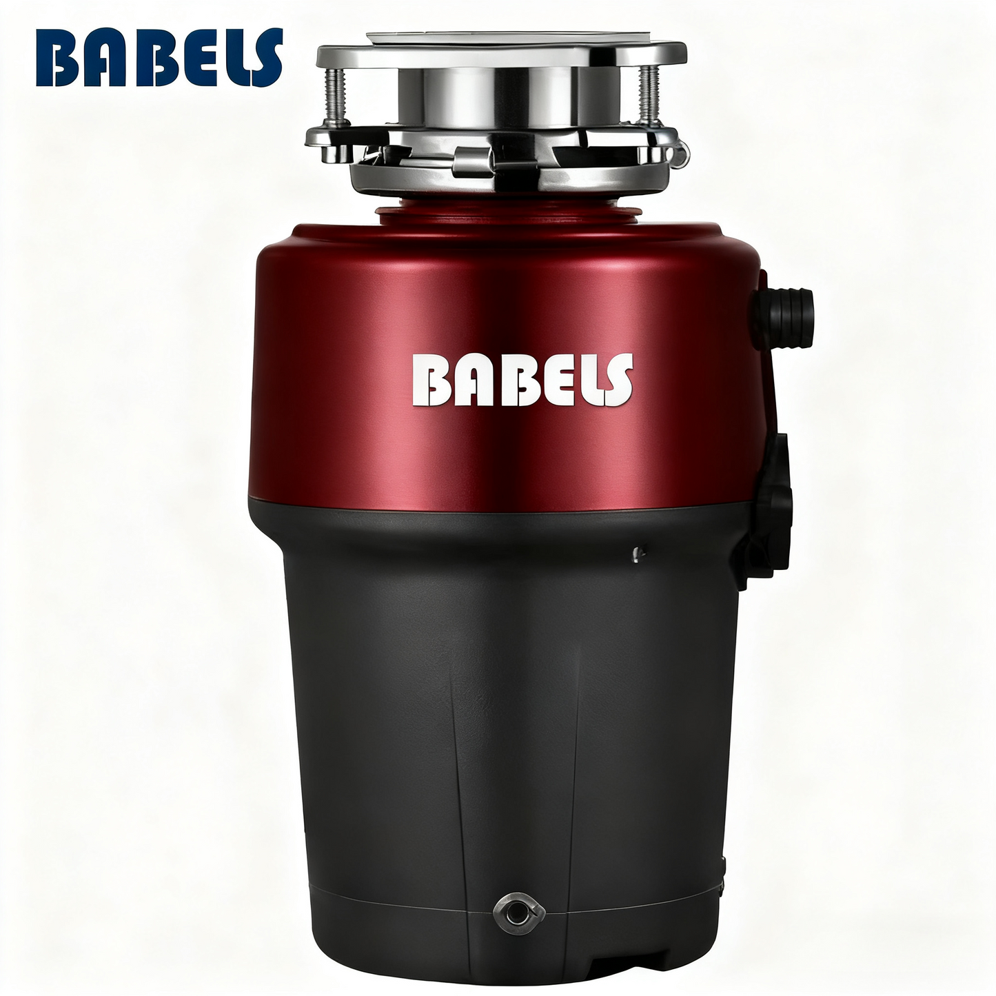 Premium AC Motor Food Waste Disposal 1HP Dark Red