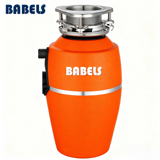 1HP DC Motor Food Waste Disposal Orange with Metal Flange