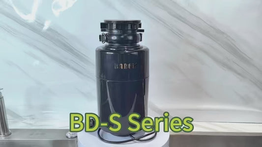 1马力基本型直流食物垃圾处理器，橙色和浅灰色，750瓦，BD-S75